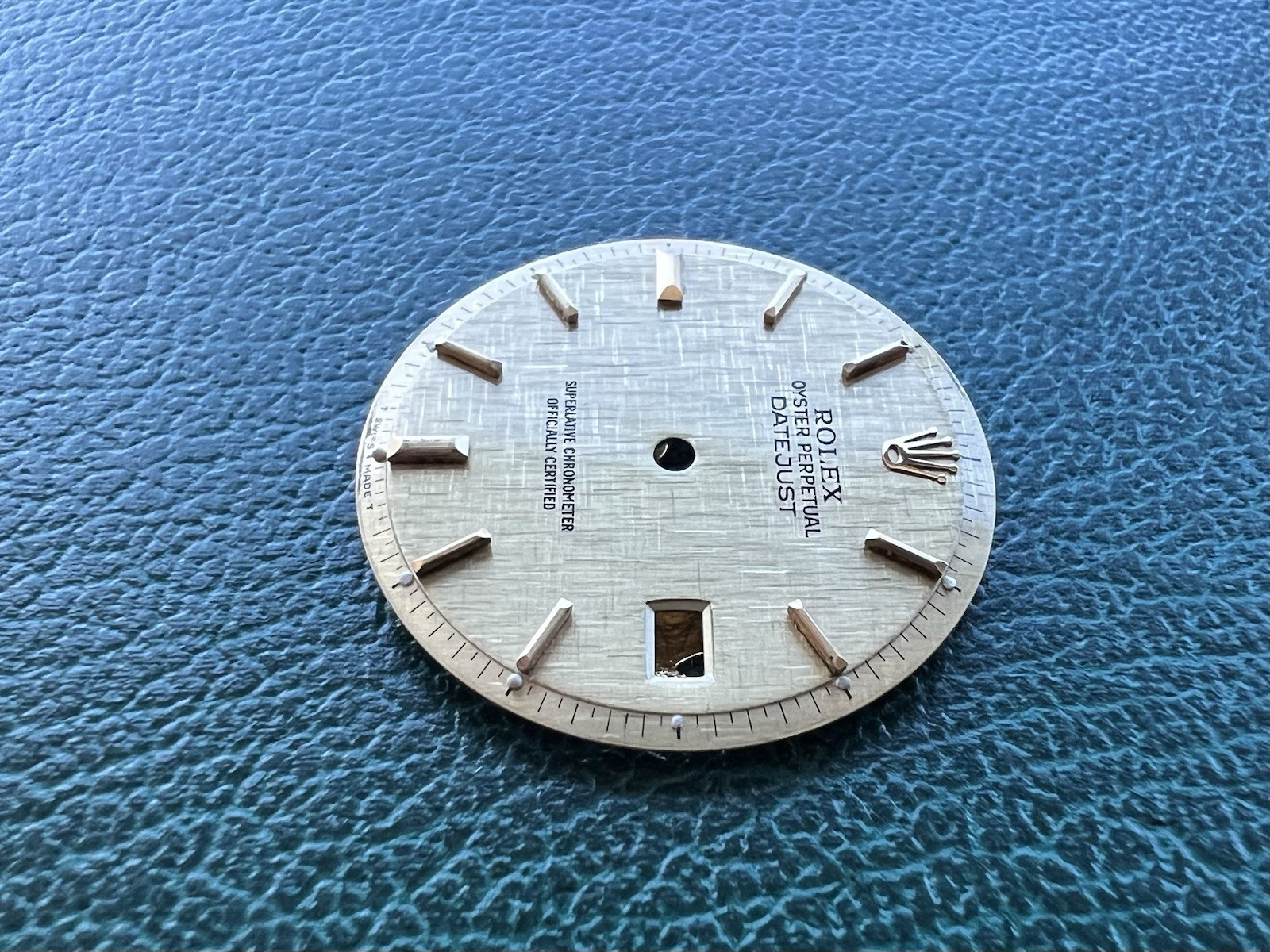 Authentic ROLEX Datejust 36mm 1601 Two-tone Champagne Linen Pan Pie Dial OC#1270