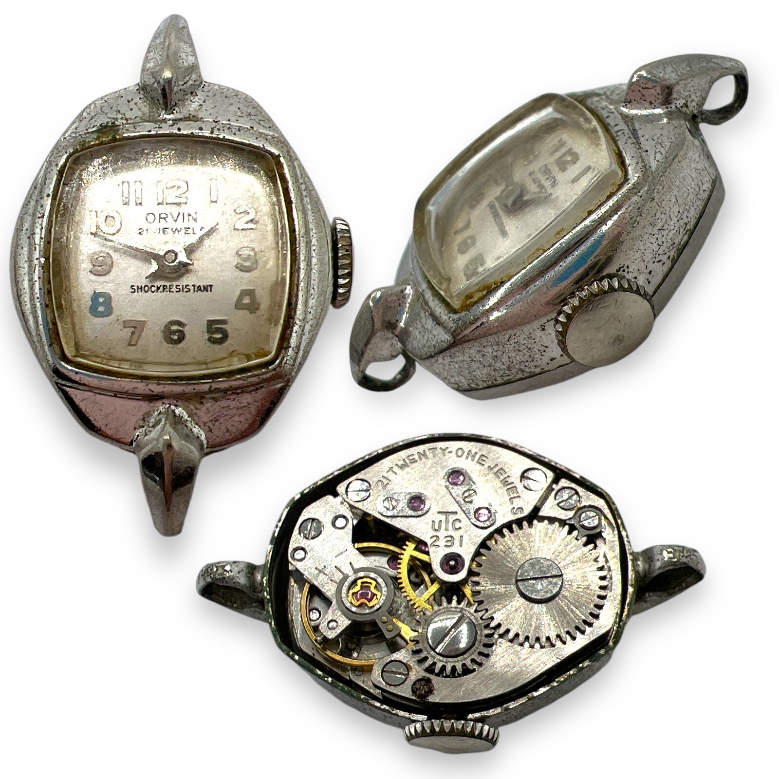 Orvin Watch UTC 231 Ladies 21J VTG Unitime 231 Runs