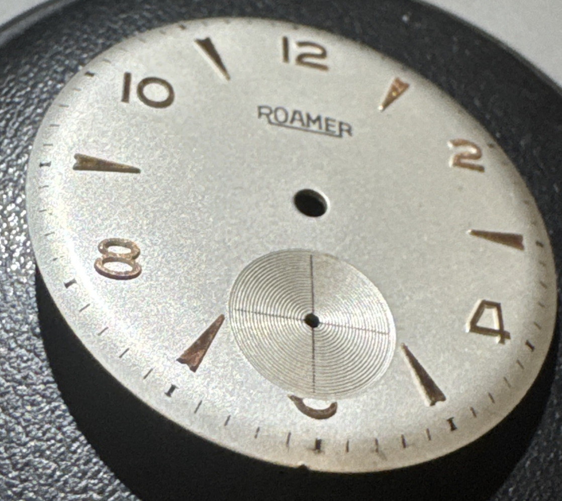 Roamer Original Dial D.31.7Mm Seconds H6 Ivory Index Rose Gold Vintage