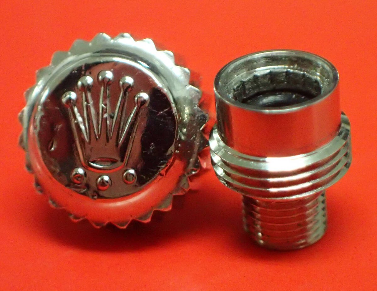 Rolex Genuine 702-0 Crown and Tube 7mm Set Junk Replaced Pipe Parts Only