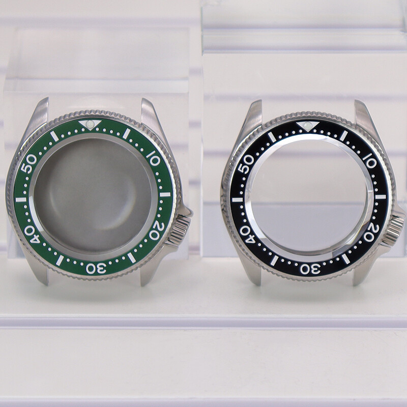 38mm sapphire glass Watch case parts Ceramic bezel For Seiko NH35 NH36 Movement