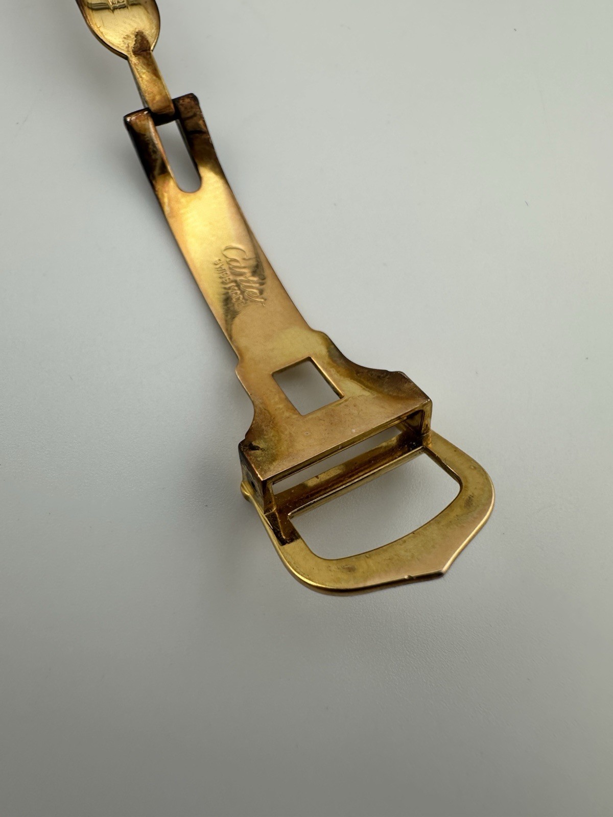 Cartier Watch Buckle 18ct Yellow Gold Vermeil Folding Deployant Clasp 14mm