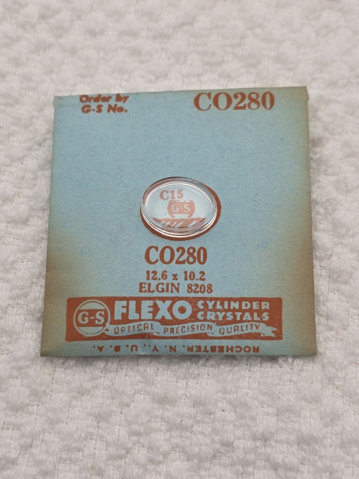 G-S Watch Crystal CO280 Replacement For Elgin 8208 12.6X10.2