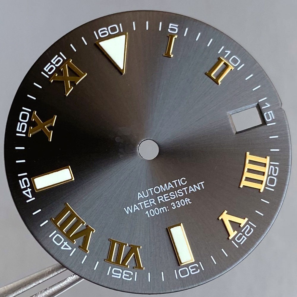 29mm Retro Watch Dial Date Roman Marks Fit NH35 Miyota8215 DG2813 ETA2824 PT5000