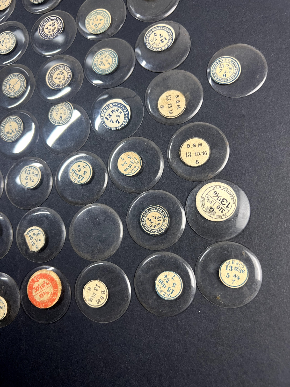 LOT OF 50 GLASS POCKET WATCH CRYSTALS SIZE 13 REPLACEMENT PARTS