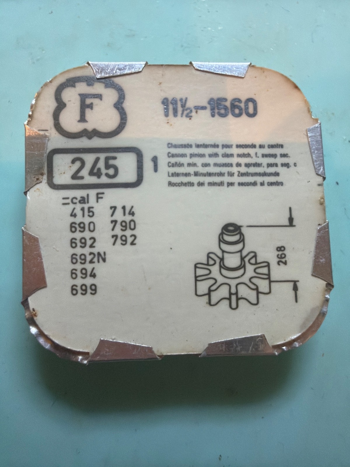Watch Part #245 – NOS – Cannon Pinon for Sweep Second – Various Calibers