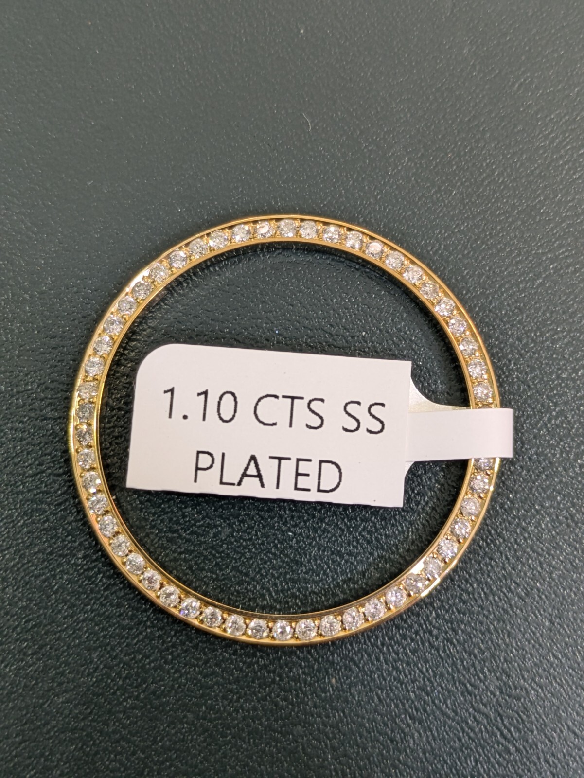 Mens Stainless Steel Diamond Bezel For Rolex 36mm 1.10 Cts Diamonds SS PLATED