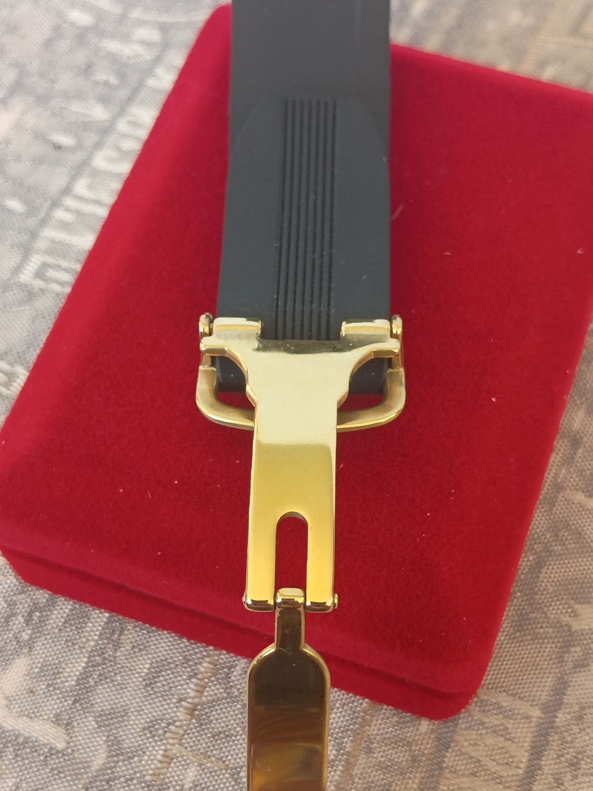 💥Original CARTIER Deployment Buckle Gold Plated 19mm Roadster 2510 W/R Strap💥