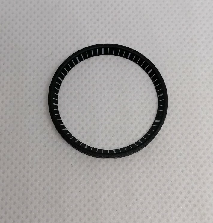 034 SEIKO AFTERMARKET BLACK CHAPTER RING MINUTE TRACK FOR 7002-7000 DIVERS