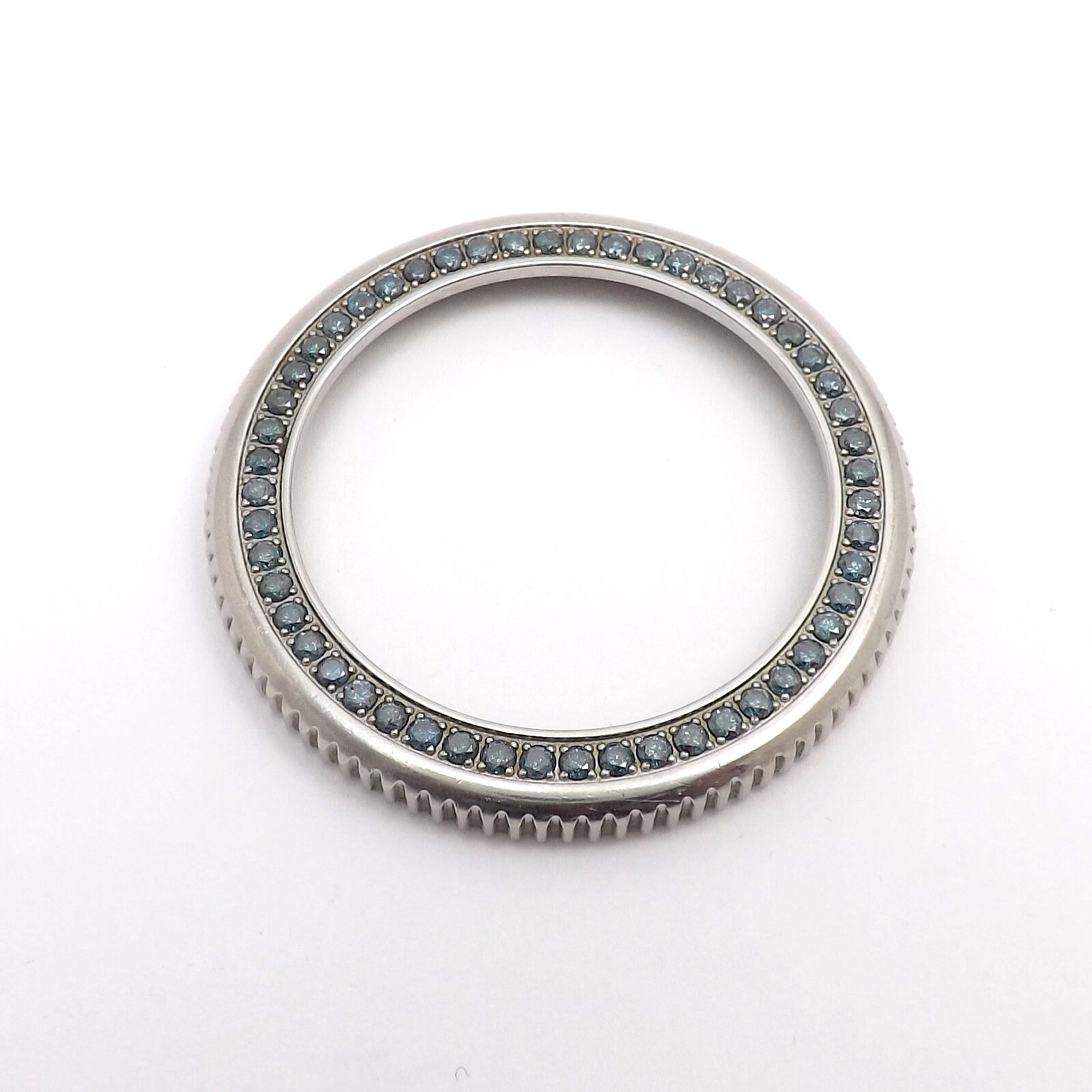 Techno Watch 47mm 2ctw Blue Diamond Bezel Stainless Steel or Pendant
