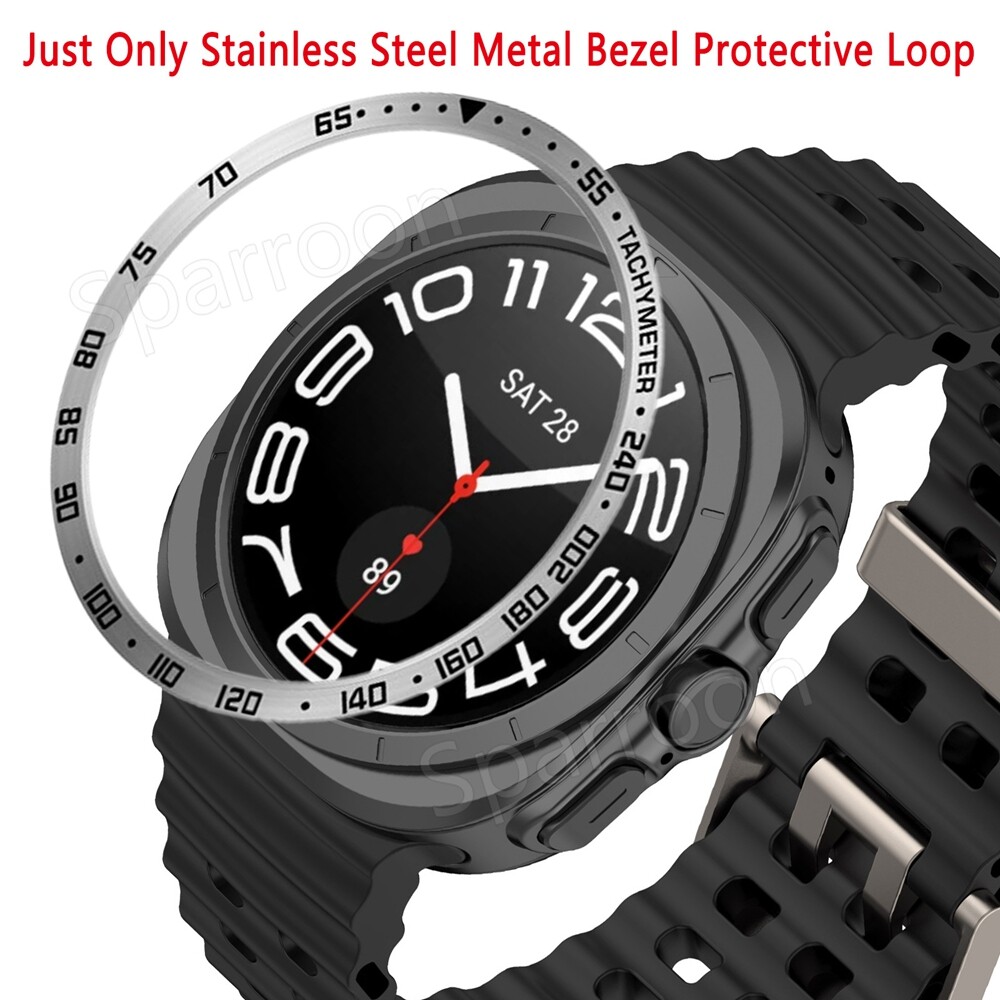 For Samsung Galaxy Watch Ultra 47mm Metal Bezel Ring Frame Case Protector Cover