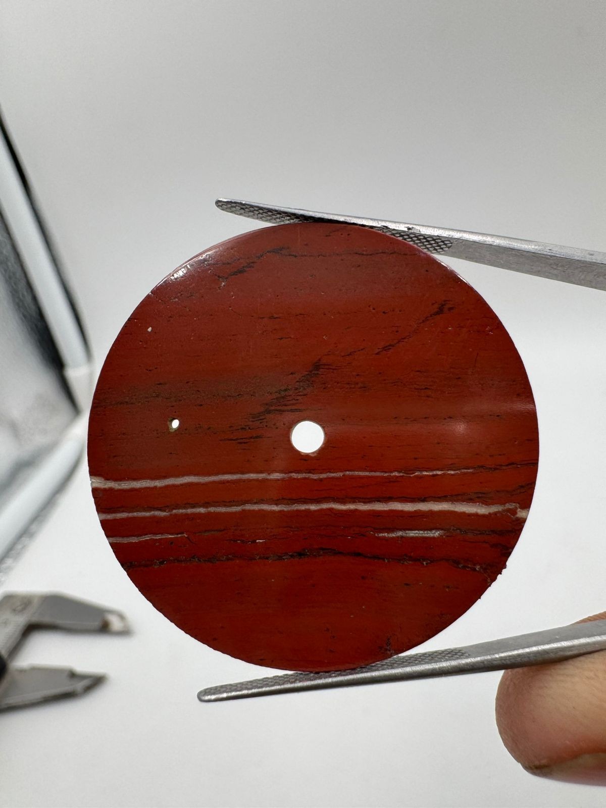 Red Jasper Natural Stone watch dial Polished Gemstone 37 mm Round shape gmc1060
