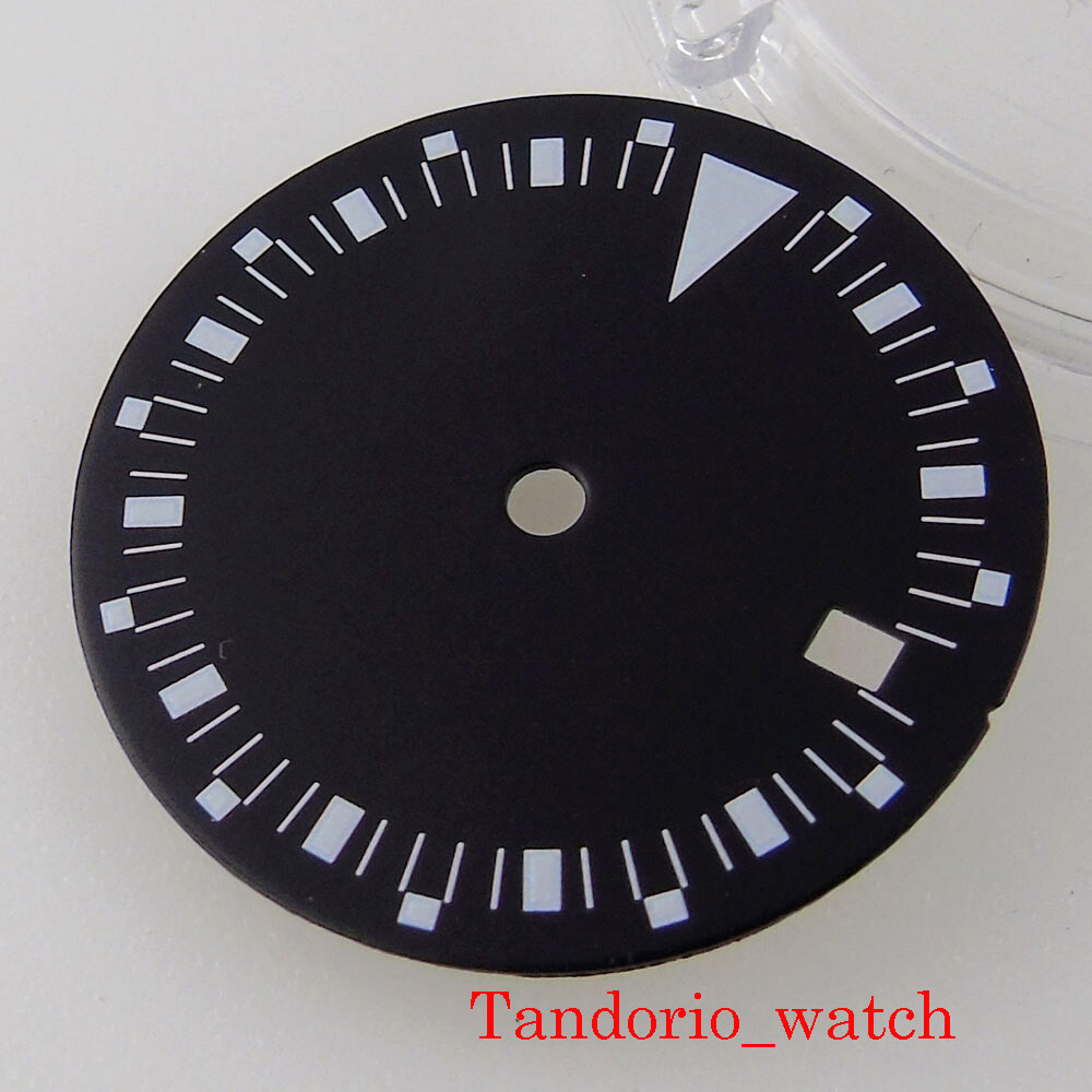 29/30.3mm Black White Sterile Watch Dial Face For MIYOTA 8215 821A DG Movement