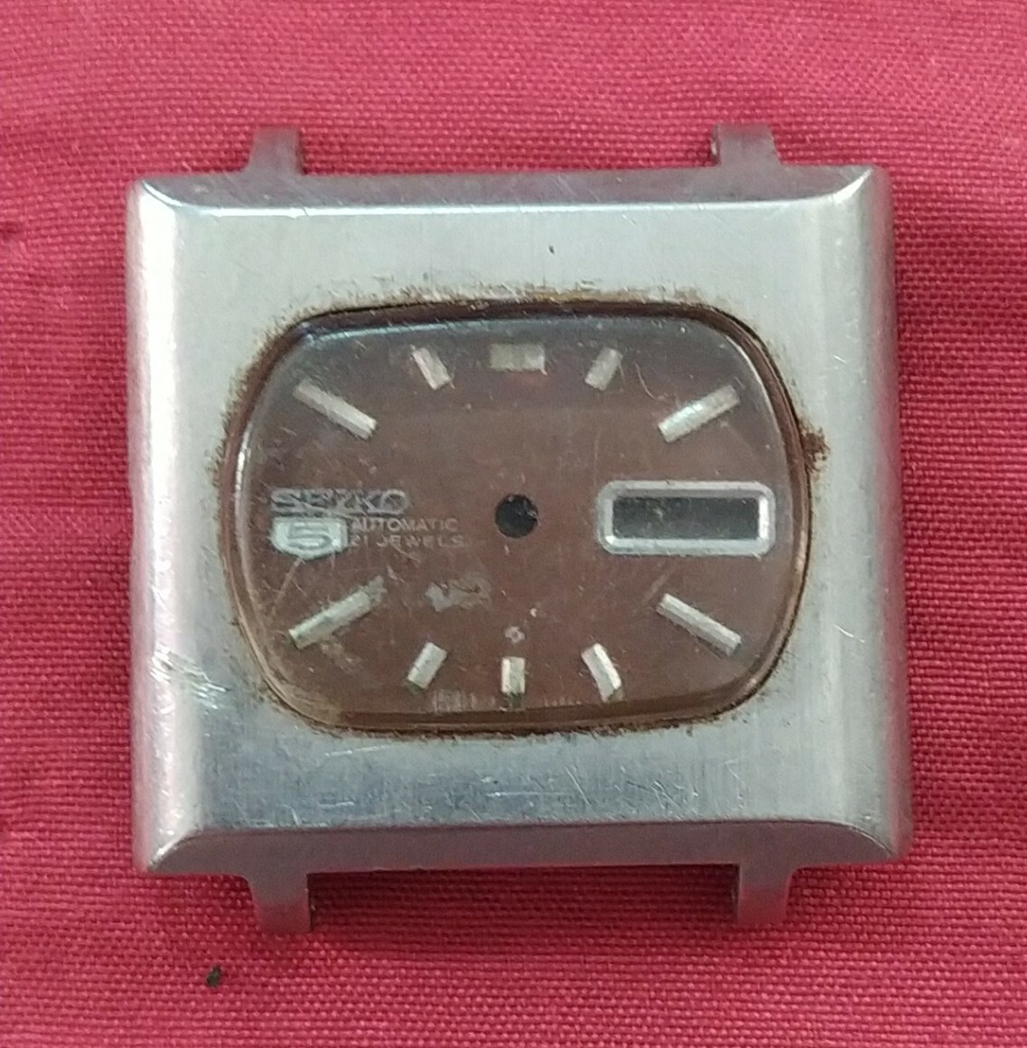 Vintage Original SEIKO 5 Automatic Date/Day TV Watch 6119-5401 – case+dial only