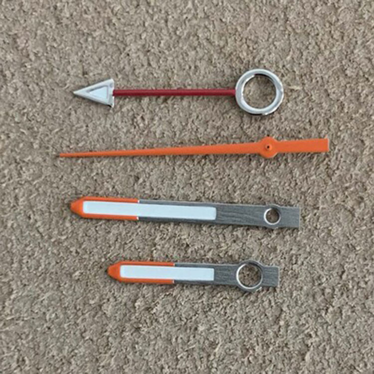 GMT Watch Hands Green Luminous Watch Pointers Set for NH34/35/36 Movement
