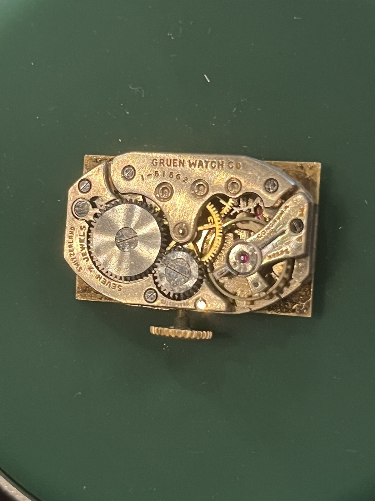 RUNNING Gruen 167 Watch Movement 7j