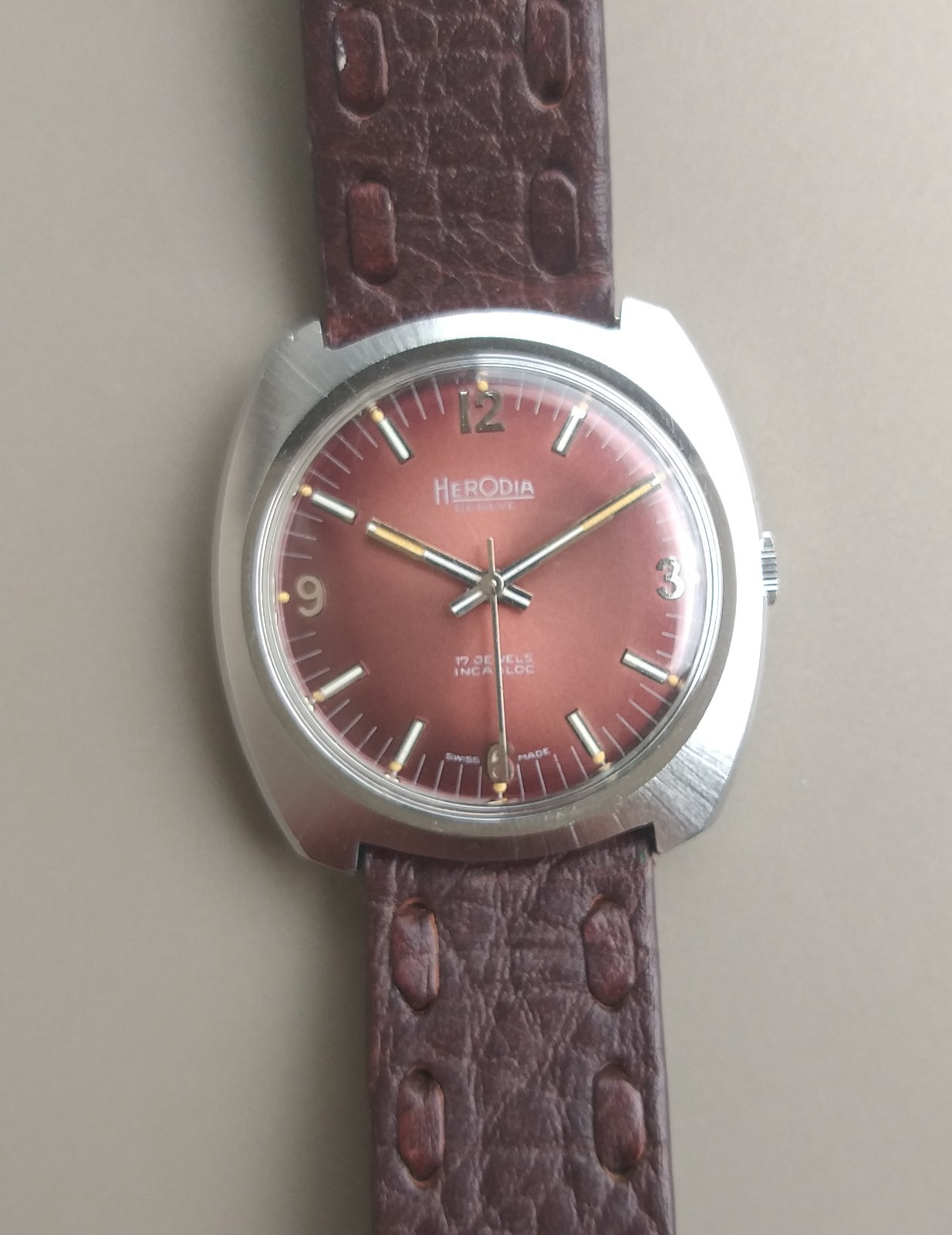 Peseux 7050 FHF 251 Project Watch 37mm Swiss Case and Dial Vintage 1970’s NOS