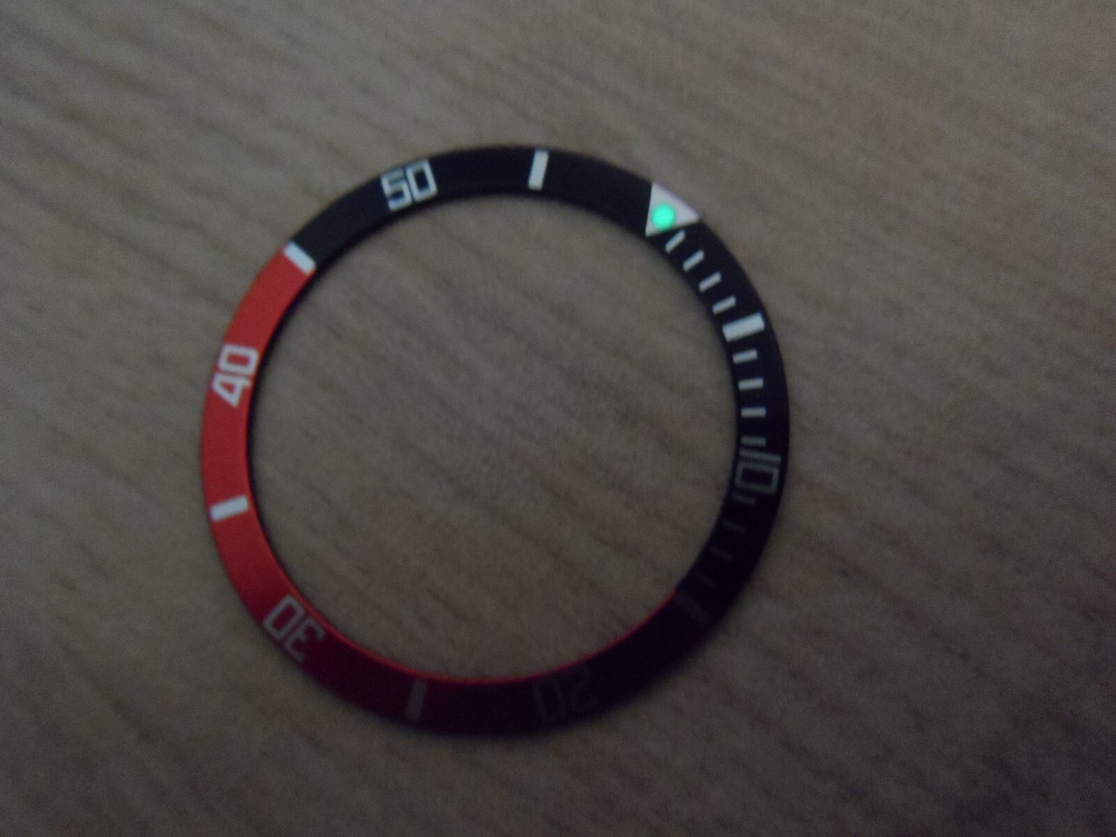 Flat Aluminum Bezel Insert for Seiko SKX SRPD Bezel Black Red and Adhesive Ring