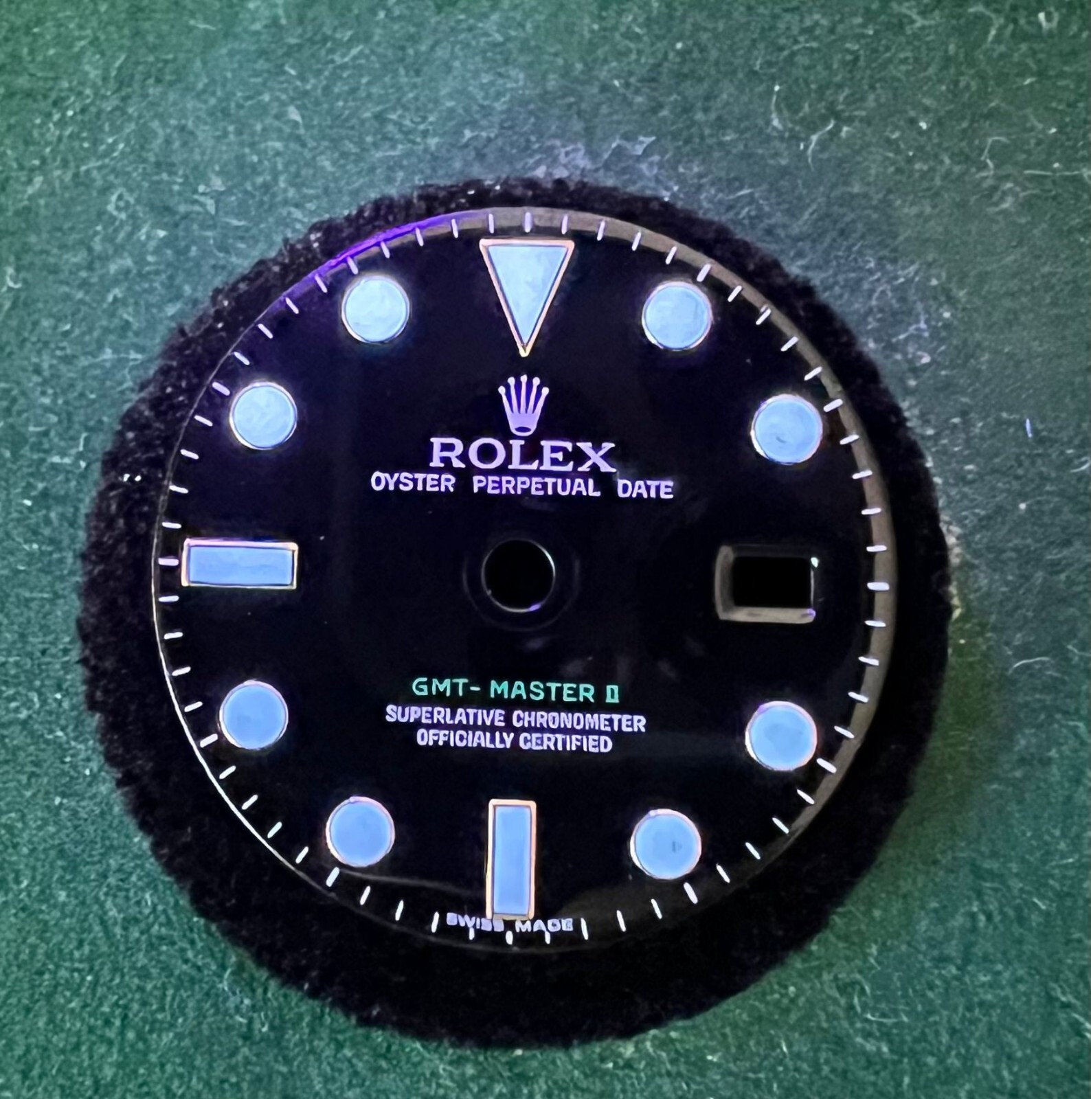 Authentic Rolex GMT-MASTER II 16713 16718 Glossy Black & Yellow Gold Dial