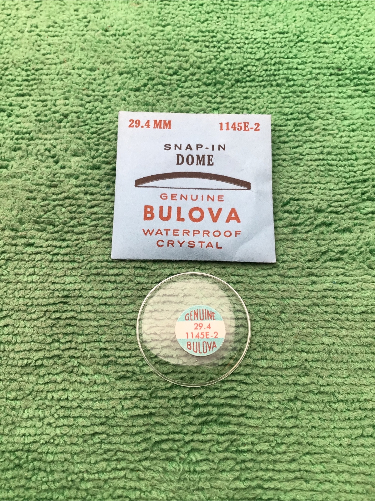 Genuine Bulova Accutron Part # 1145E-2, 29.4 mm Watch Crystal
