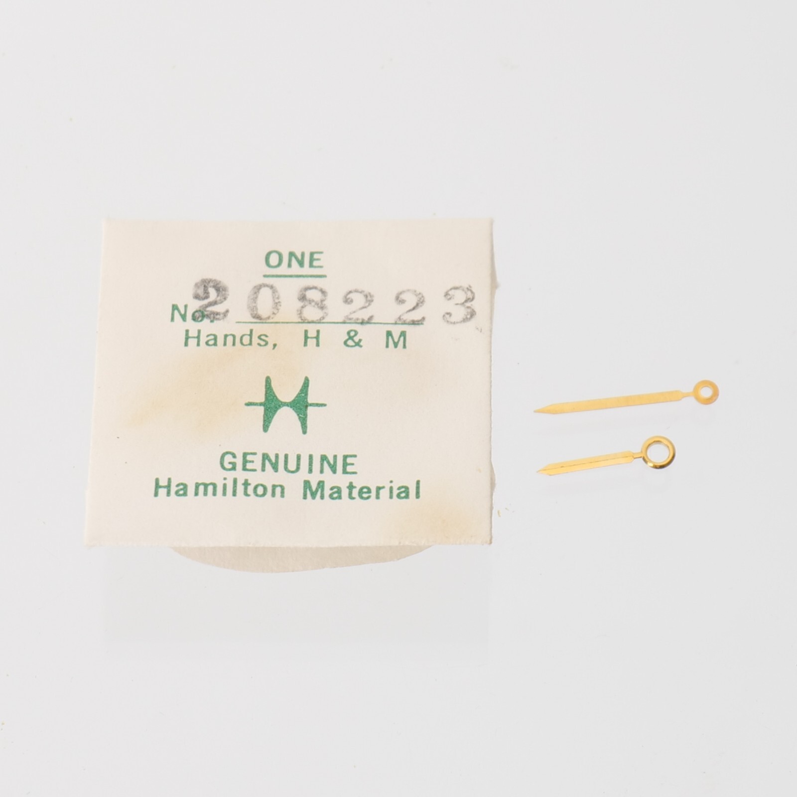Hamilton Watch Hands No. 208223 Original Pair Hour Minute Watchmaker Parts (H22)