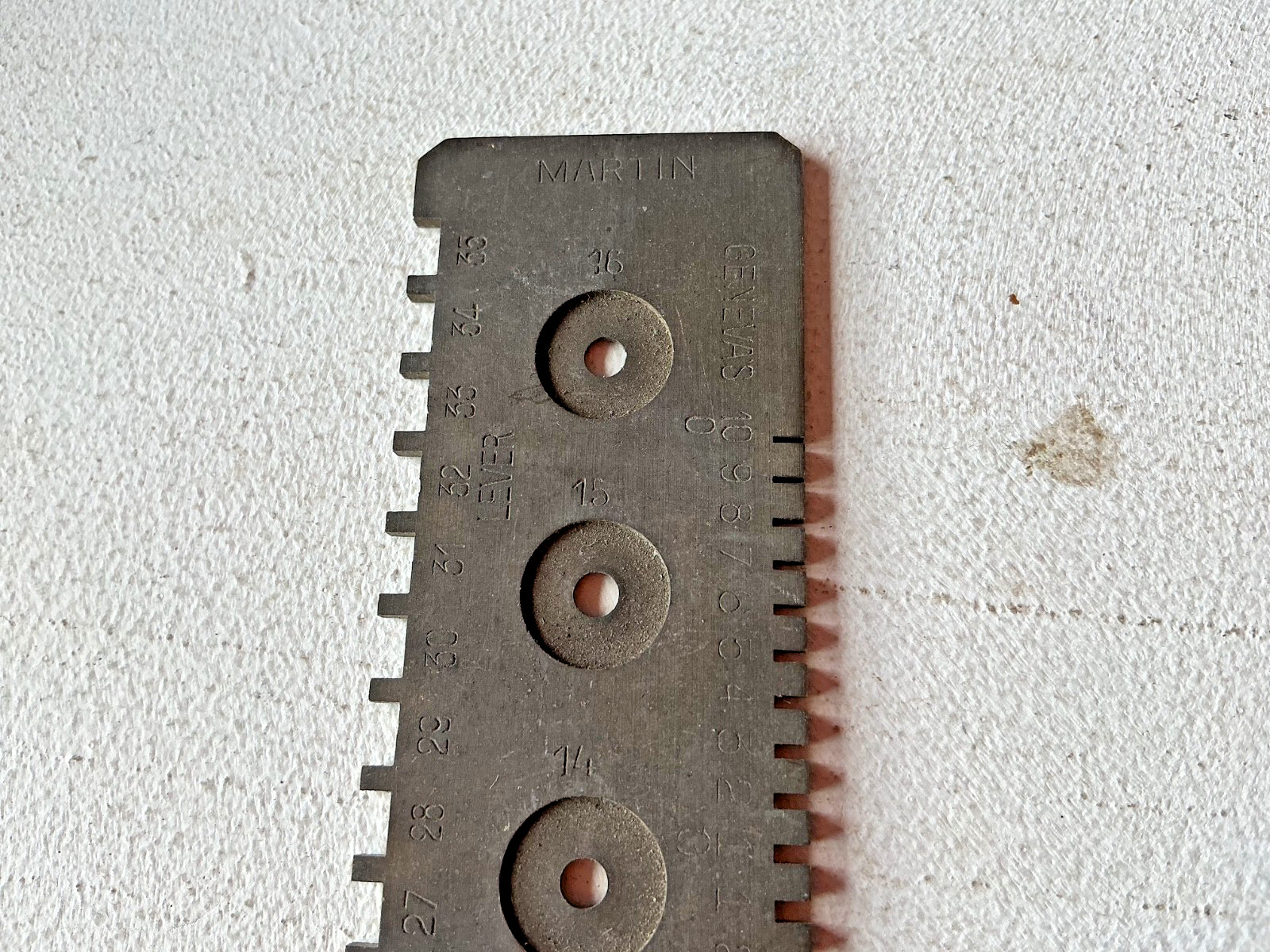 Watchmakers Mainspring Gauge Martin Metal Measuring Tool Vintage Horology 7 Inch