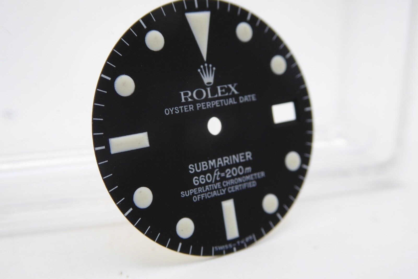 Rolex Submariner Date matte black dial luminova 1680