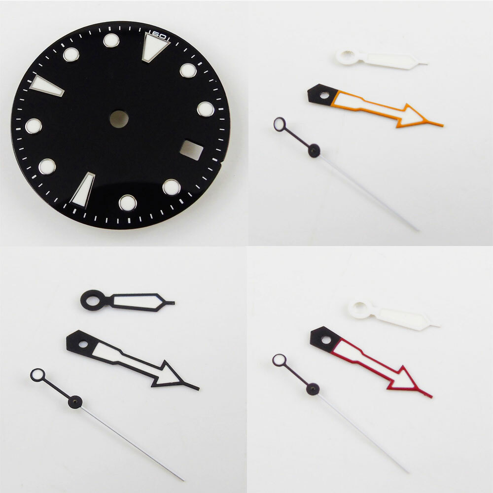 28.5mm Black Watch Dial+Watch Hands For Miyota 8215 821A 8205 DG 2813 NH35 NH36