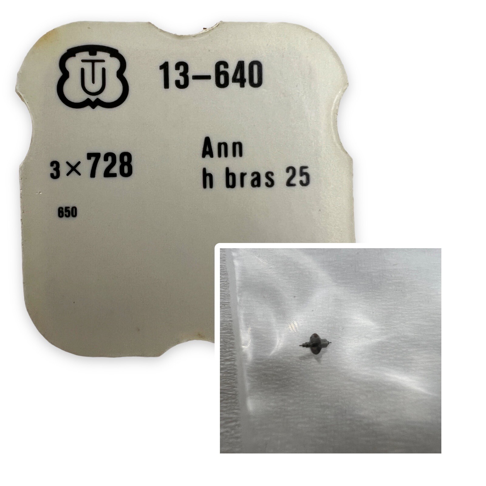 Unitas UT 640 BALANCE STAFF x 1 Watch Material Part EBAUCHES No. 728