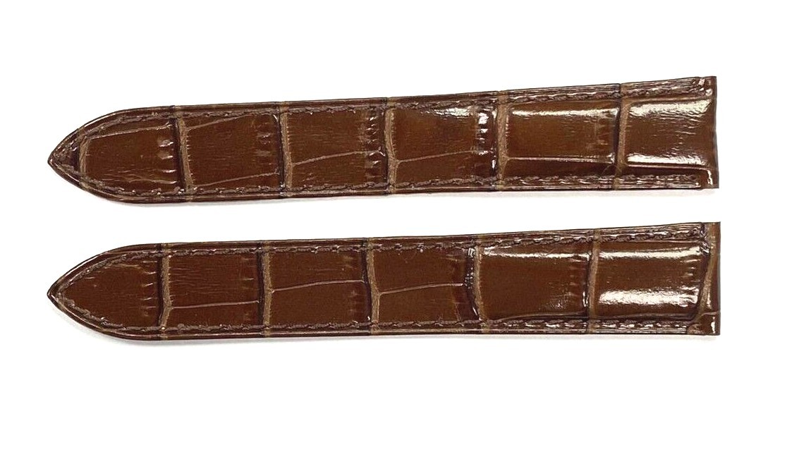 Watch Band Genuine Leather Alligator Grain fit Cartier Watch 14X12MM