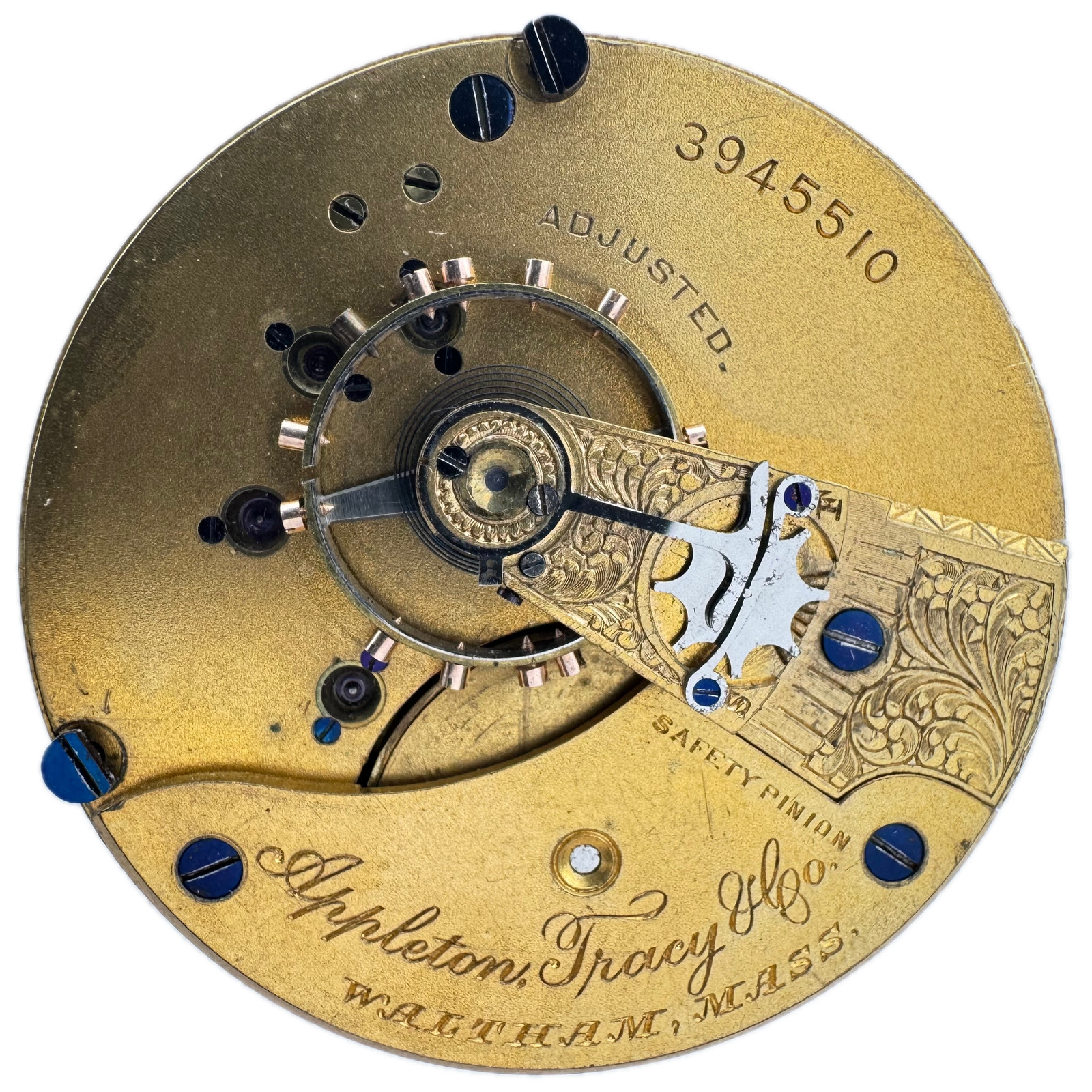 Antique 18s Appleton Tracy & Co. Pocket Watch Movement Waltham A.T. & Co.