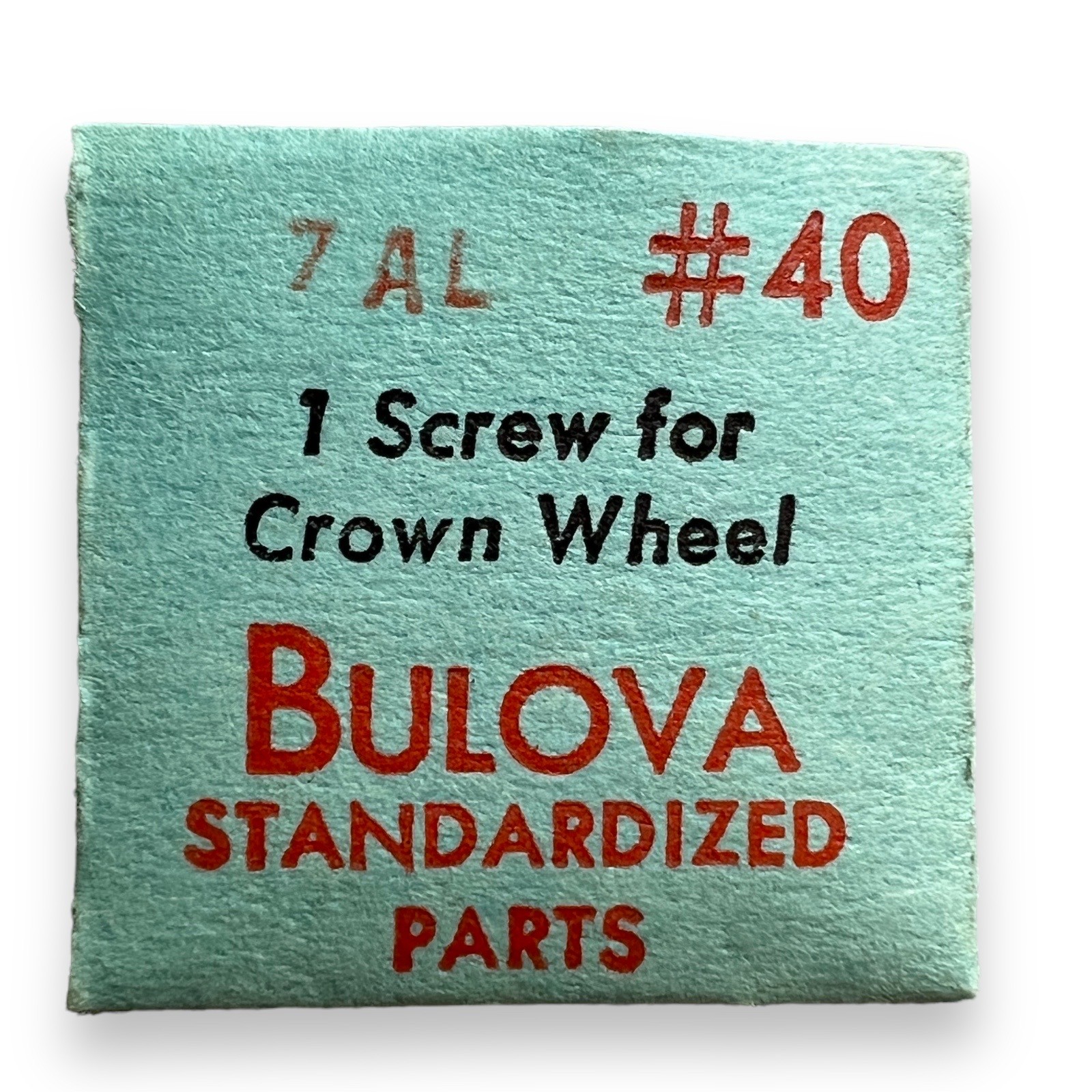 Bulova 7AL Crown Wheel Screw x 1 Watch Material Part #40 A. Schild As 964 NOS
