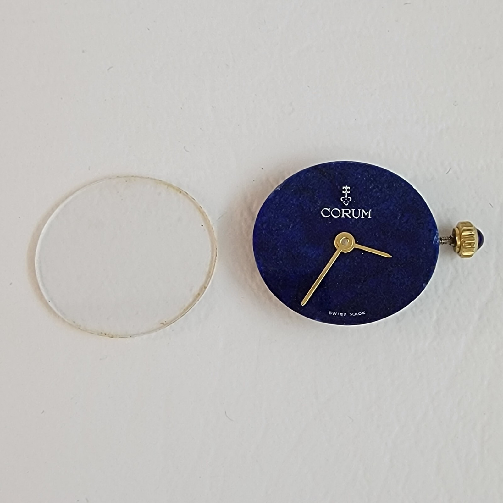 Genuine CORUM Quartz Movement Lapis Lazuli Stone Dial Crown Hands Crystal #901