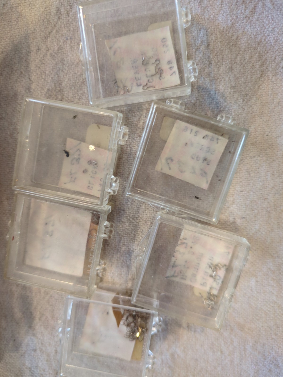 17 Boxes of Elgin 748 Movement Unused Jewels, Screws, Wheels, Regulators Etc…!