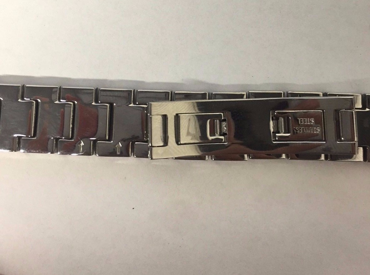 BULOVA 96L116 REPLACEMENT BAND LADIES WATCH BAND S/S CRYSTAL COMPLETE BAND 16MM
