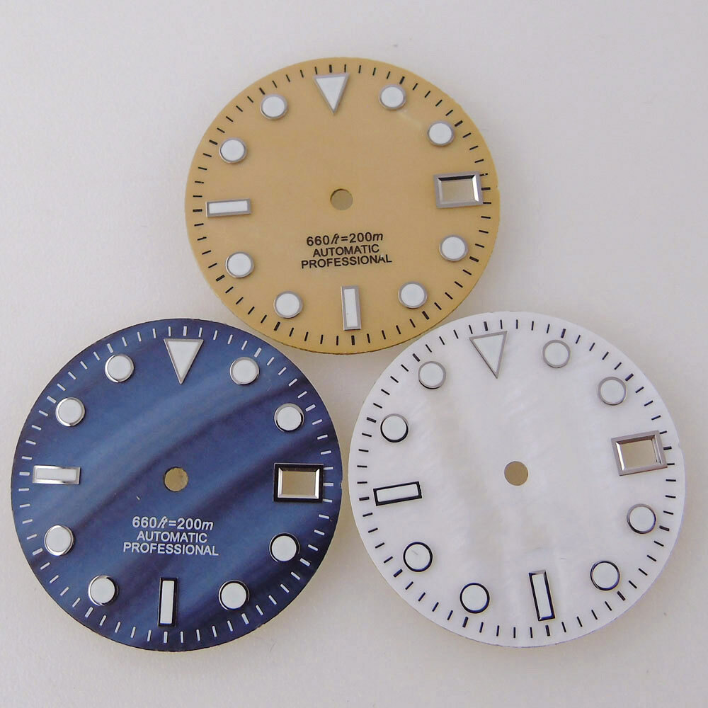 28.5mm Mother of Pearl Dial Hands Set Fit NH35A NH36A 7s26 Automatic Movement
