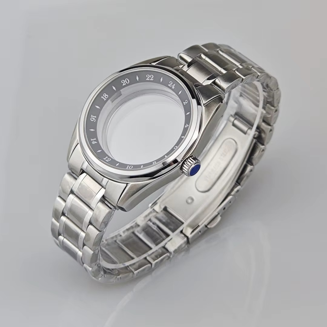 39.5Mm Watch Arabic Bezel Case Fit 28.5Mm Dial for Seiko Grand GMT NH35/36/34/4R