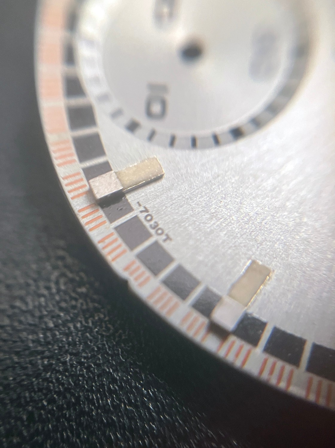 Genuine Seiko 7030T Water70mResist Dial for 6139-7001 & Dial Holder Code 1971/1
