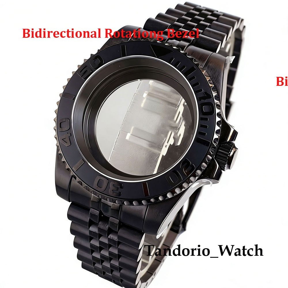 40mm Bi-directional Rotating Belze Diver Watch Case For NH34 NH35 PT5000 Miyota
