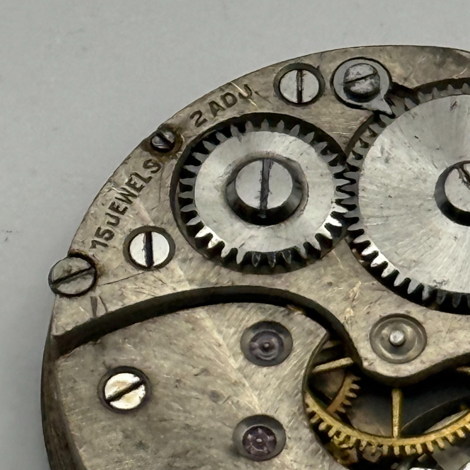 15 Jewels Trench Watch Movement Sub Seconds Swiss Manual Wind Vintage Parts 27mm
