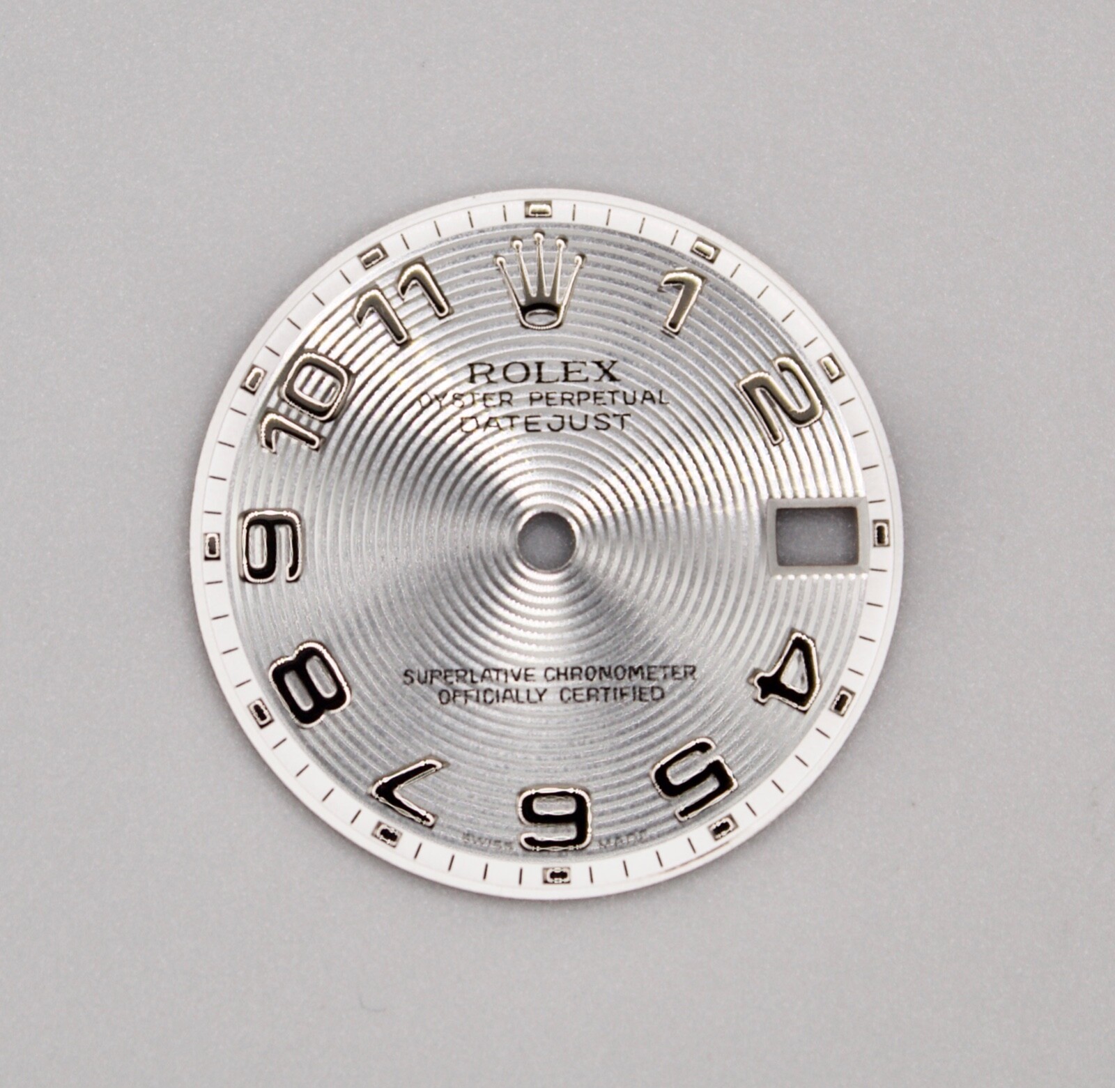 ORIGINAL Rolex Dial 31mm Datejust Silver S/S w Date Concentric 178274/178240