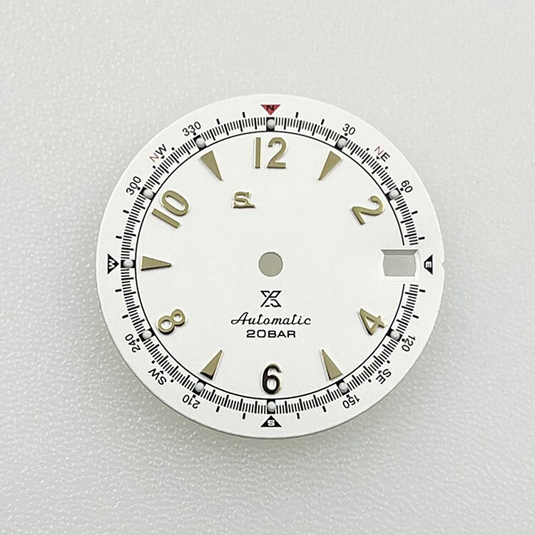 28.5MM Watch Dial Green Luminous Watch Accessories For NH35A/4R35 Movement