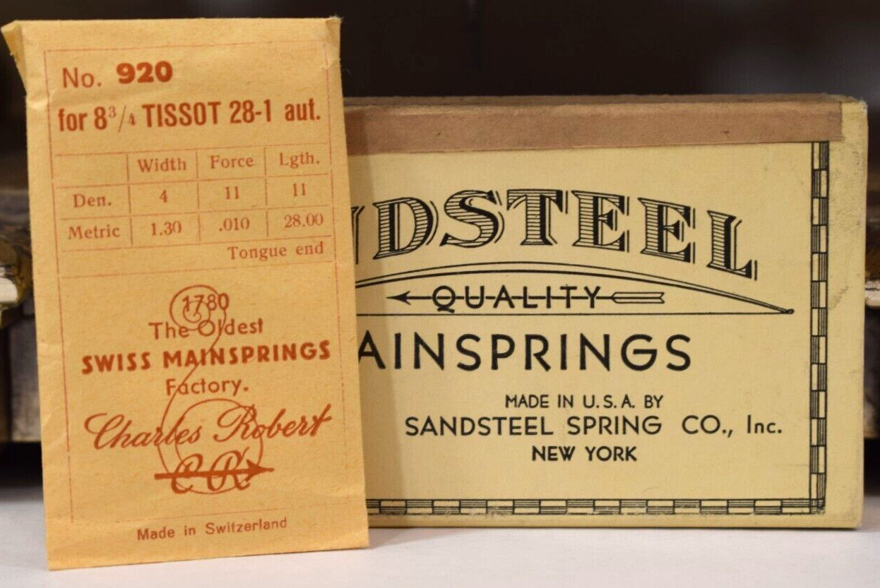Charles Robert Mainspring #920 for 8-3/4 Tissot 28-1 4 x 11 x 11 1.30 x .010 x 2