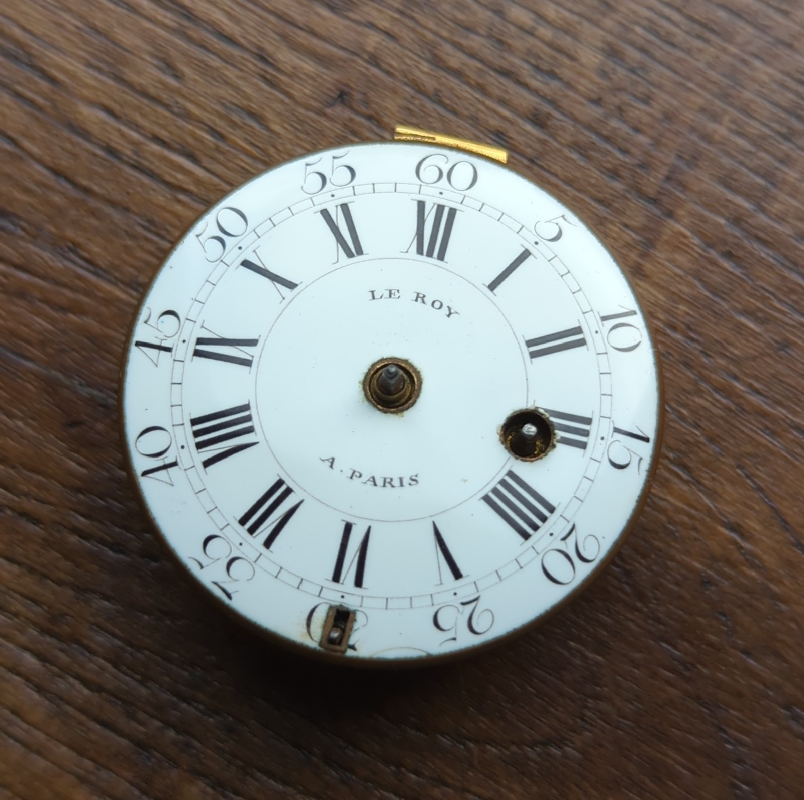 Le Roy Paris Verge Pocket Watch Movement Ticking, To Restore 18th Century (AT41)