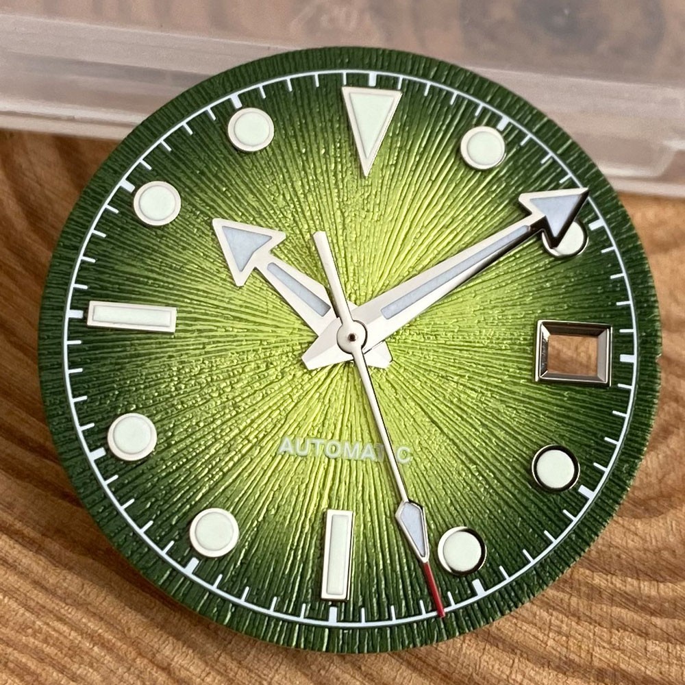 29mm Fashion Textured Watch Dial Sunburst Fit Miyota8215 DG2813 PT5000 ETA2824