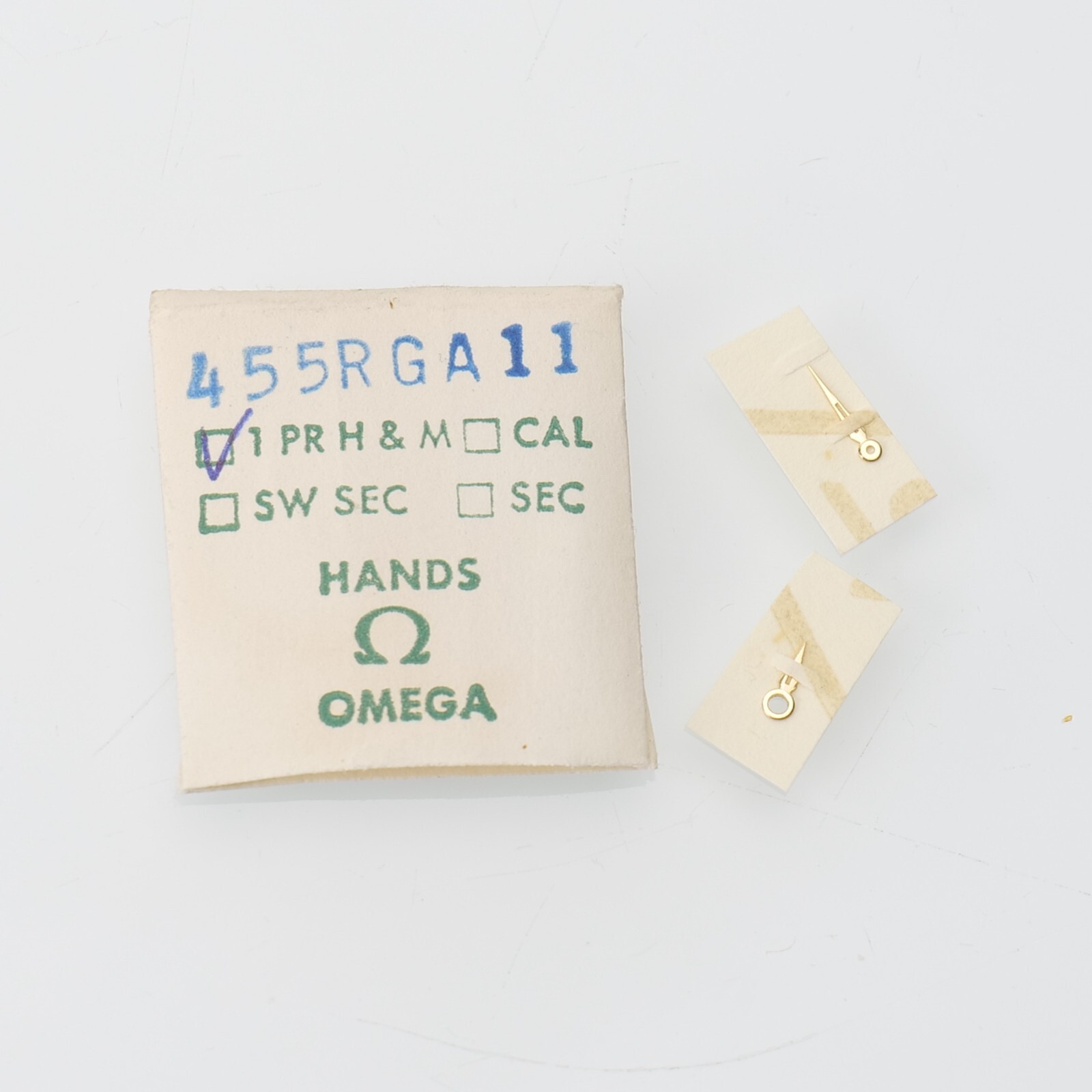 Vintage ORIGINAL OMEGA 455 Pair Hands RGA 11 for Cal 455 New Old Stock (C6D16)
