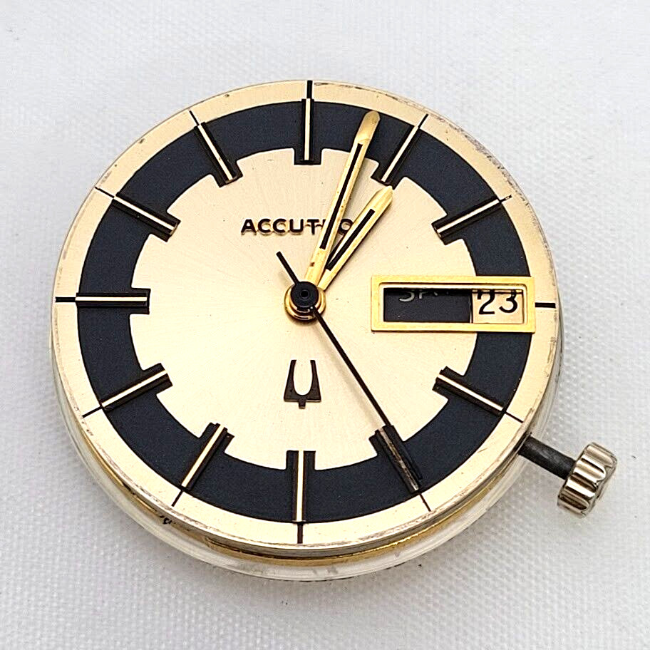 🔥🔥 BULOVA ACCUTRON – Movement + Dial + Crystal + Back Gasket & Retaining Ring!