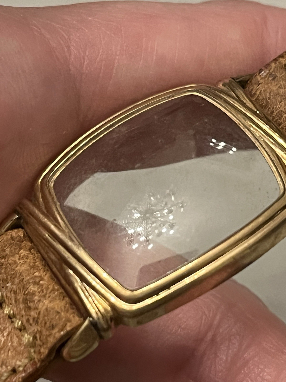 Vintage 10K RGP MASTER SUTTON Empty Watch Case & Pigskin Leather Band