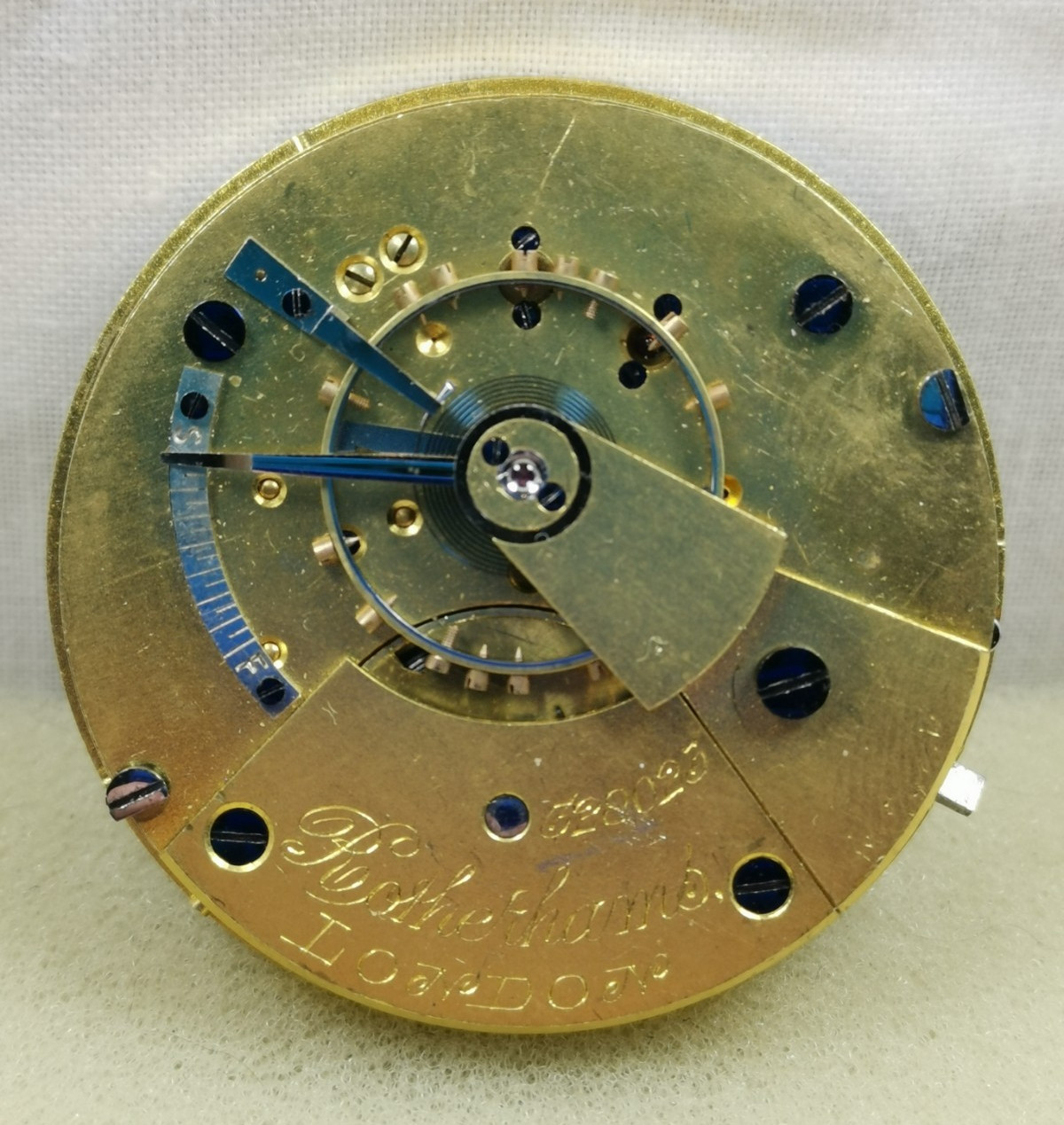 Rotherhams London Pocket Watch Movement 41.3 mm Parts/ Repair!