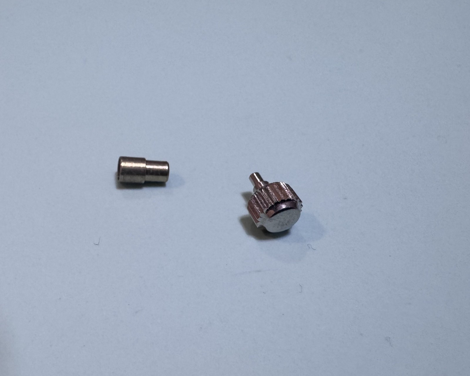 Parts of Heuer 1000 watch vintage: Crown and Tube – no Logo
